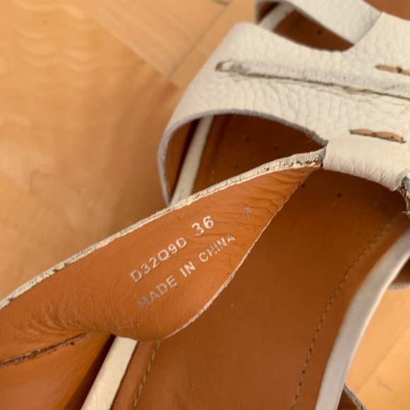 Geox White Wedge Heels/Sandals, 6 - Picture 4 of 4